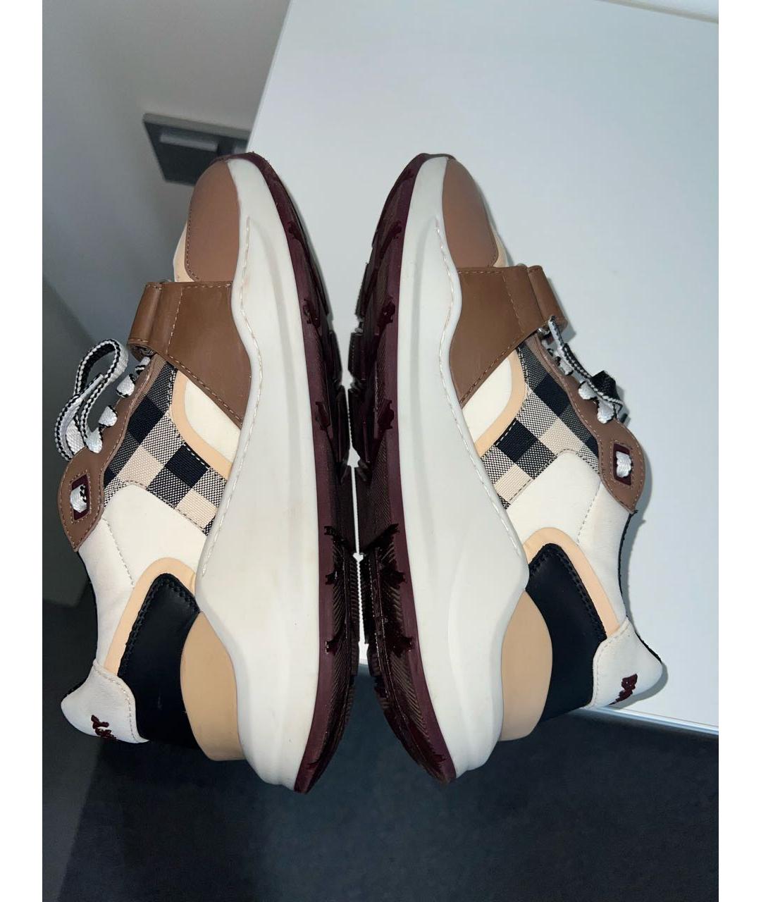 BURBERRY Коричневые кроссовки, фото 4