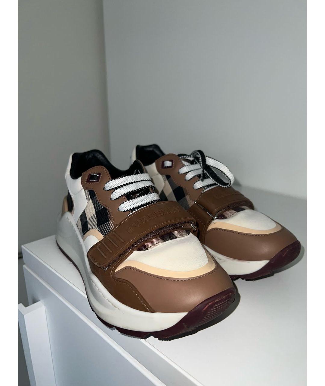 BURBERRY Коричневые кроссовки, фото 2