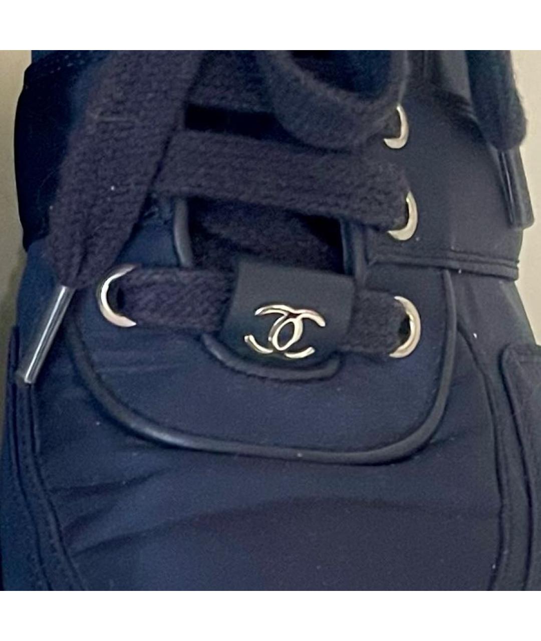 CHANEL Темно-синие синтетические кроссовки, фото 7