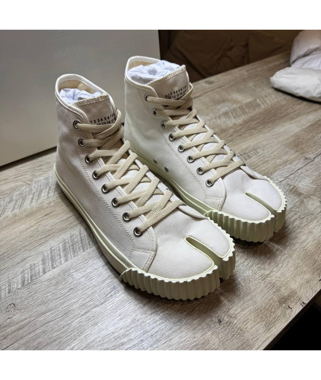 MAISON MARGIELA Белые высокие кроссовки / кеды, фото 3
