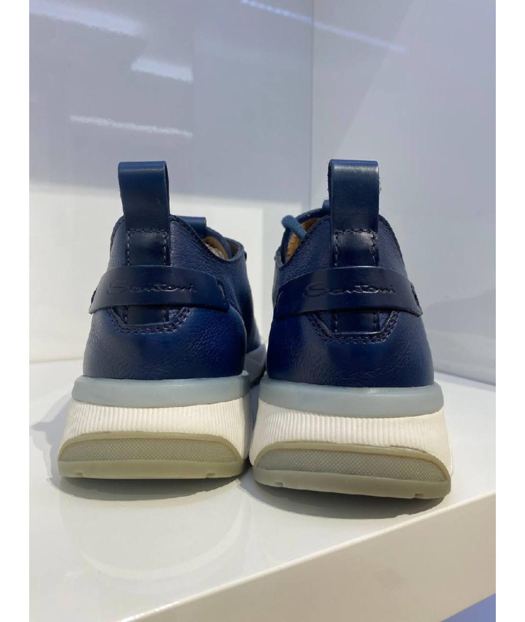 SANTONI Синие низкие кроссовки / кеды, фото 3