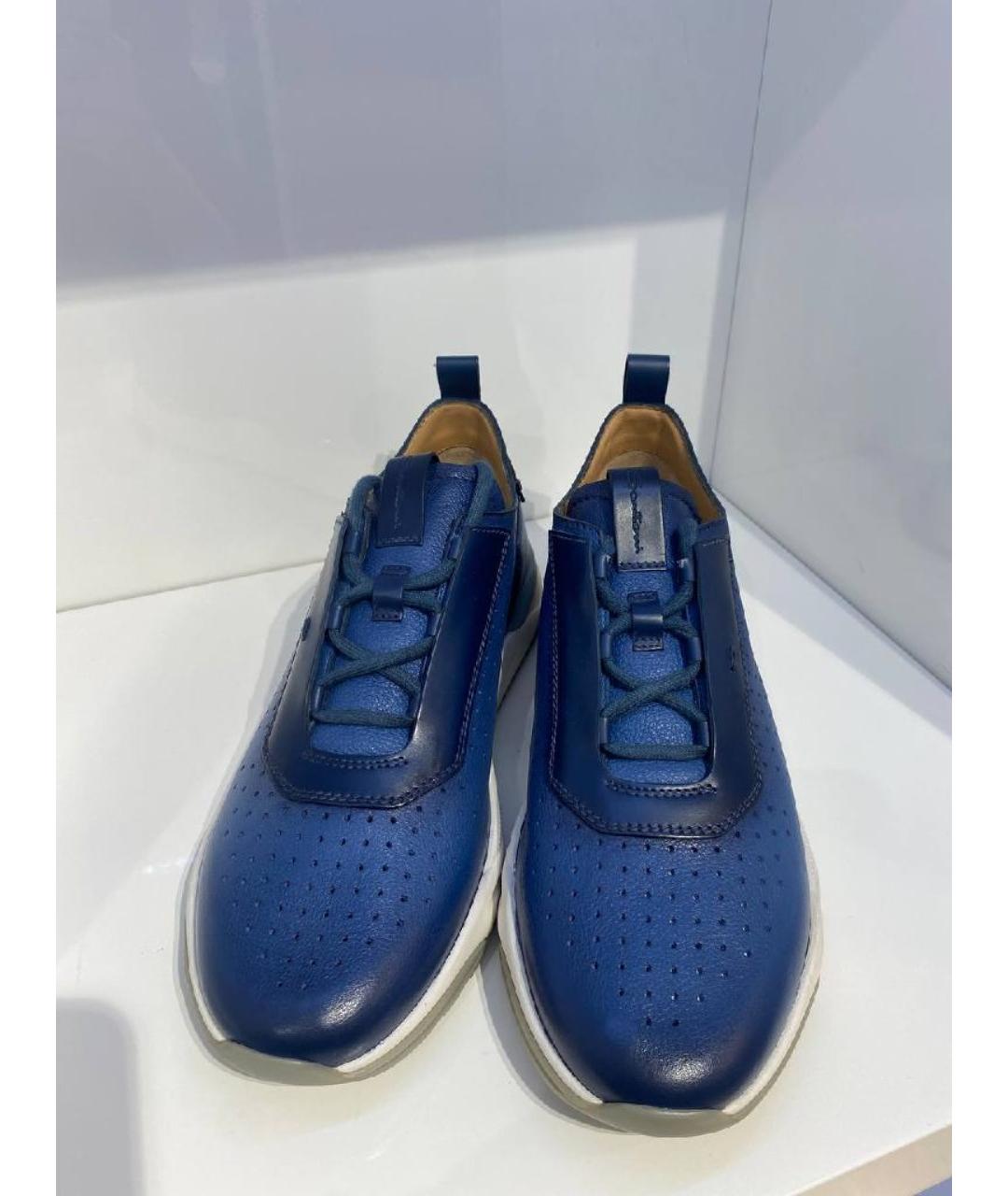SANTONI Синие низкие кроссовки / кеды, фото 2
