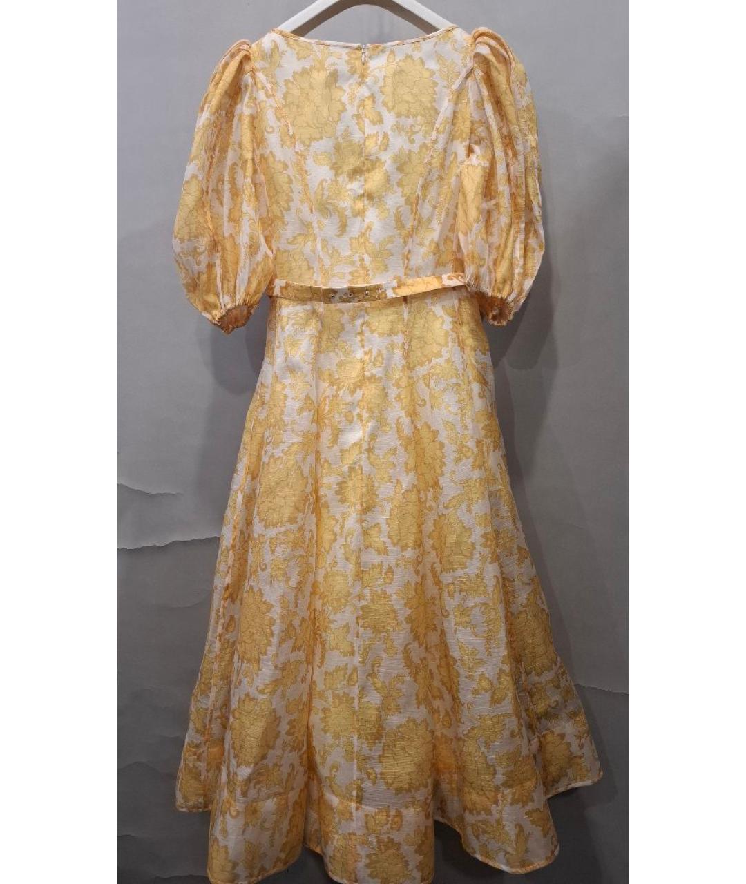 ZIMMERMANN Золотое льняное коктейльное платье, фото 2