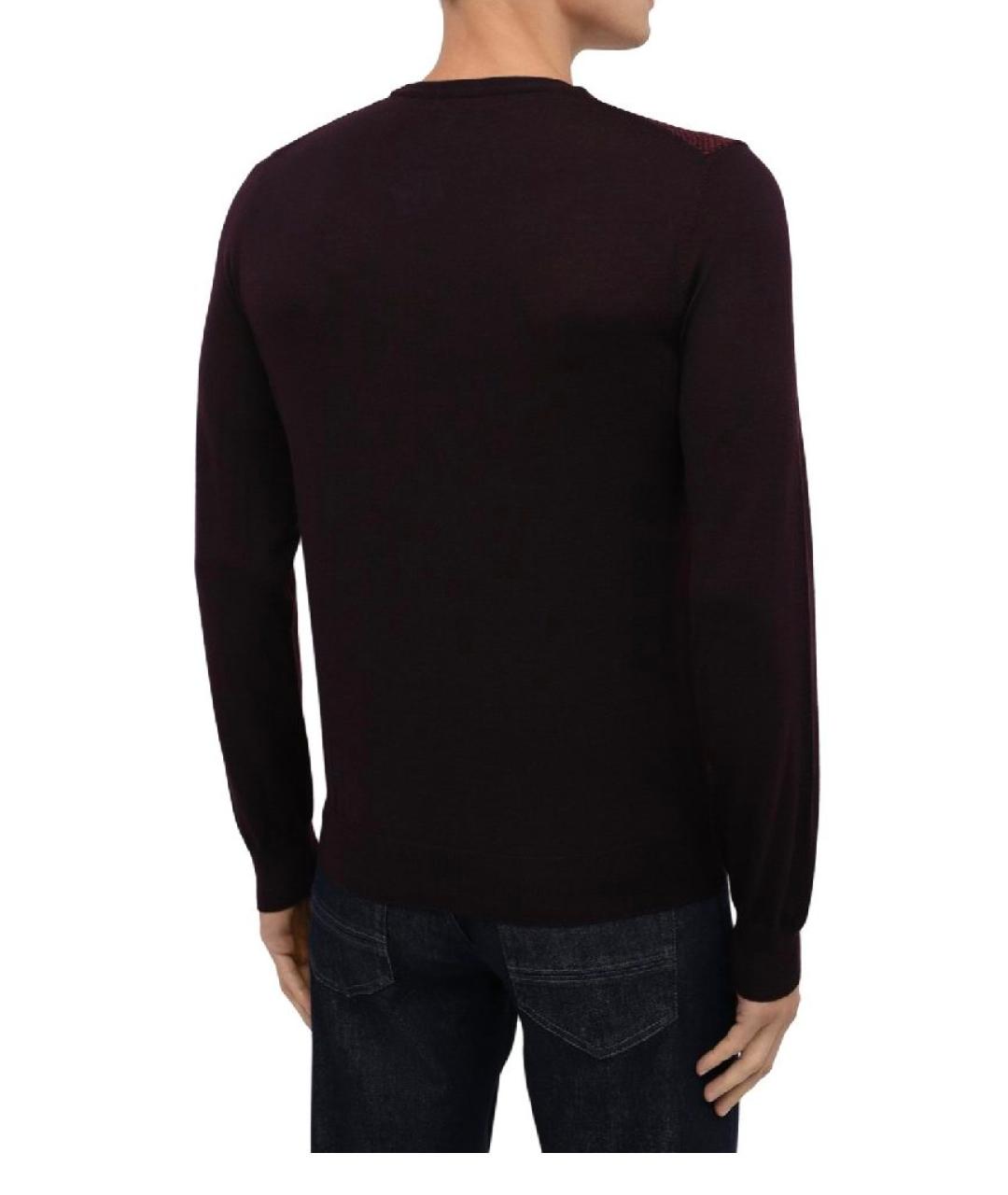 CORNELIANI Бордовый шерстяной джемпер / свитер, фото 2