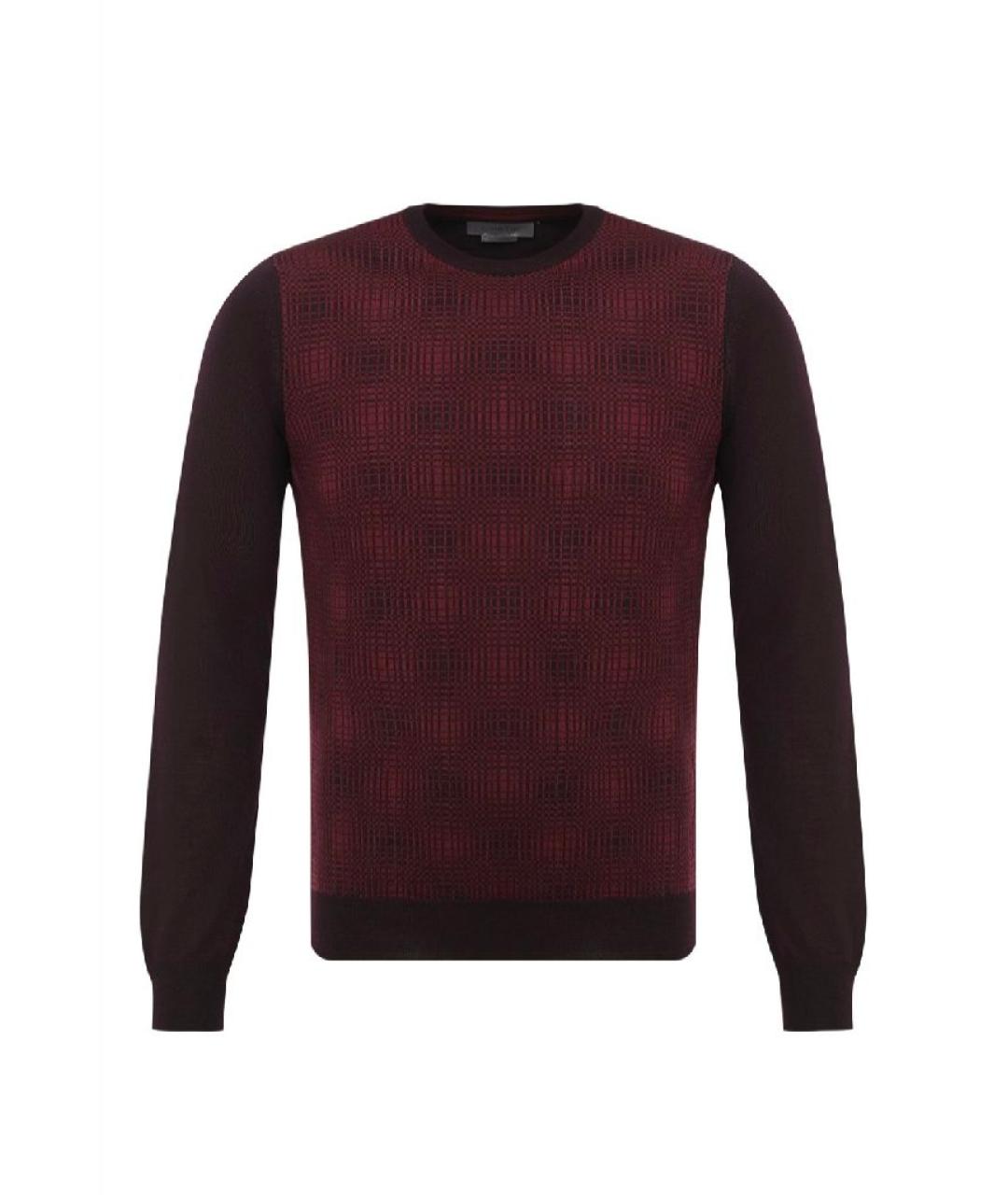 CORNELIANI Бордовый шерстяной джемпер / свитер, фото 1