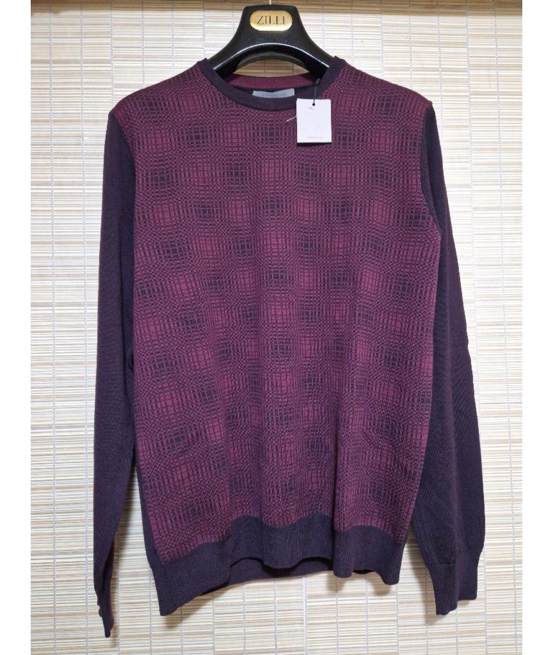 CORNELIANI Бордовый шерстяной джемпер / свитер, фото 5