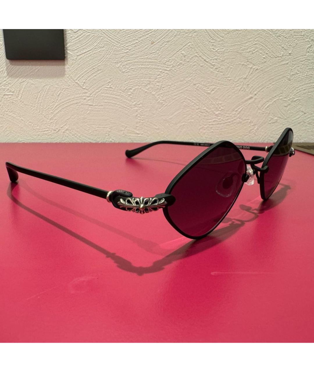 CHROME HEARTS Черные пластиковые солнцезащитные очки, фото 2