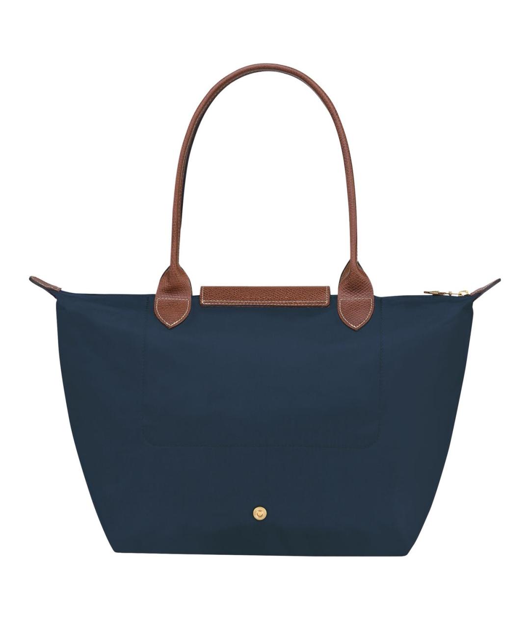 LONGCHAMP Темно-синяя кожаная сумка тоут, фото 3