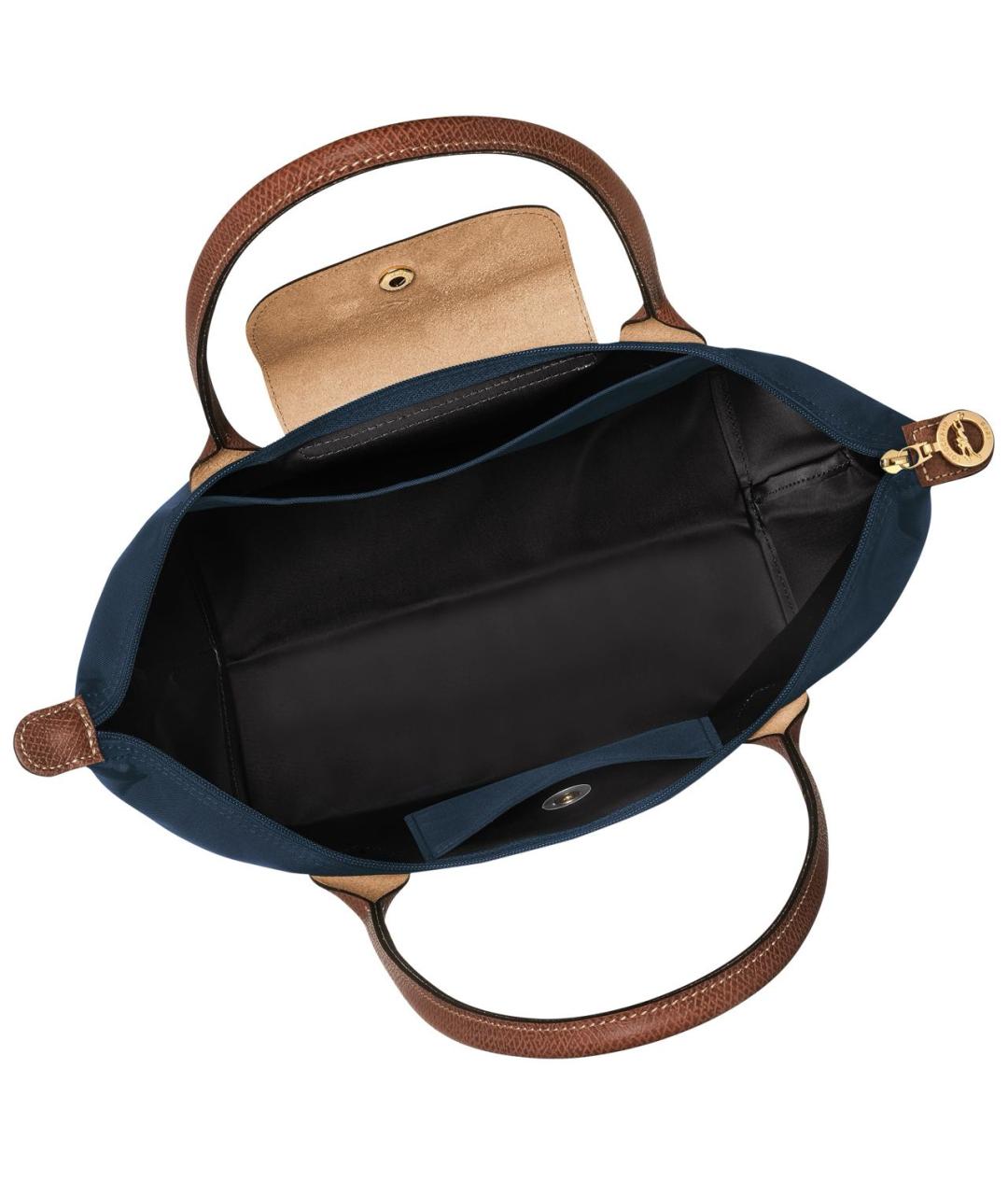 LONGCHAMP Темно-синяя кожаная сумка тоут, фото 4