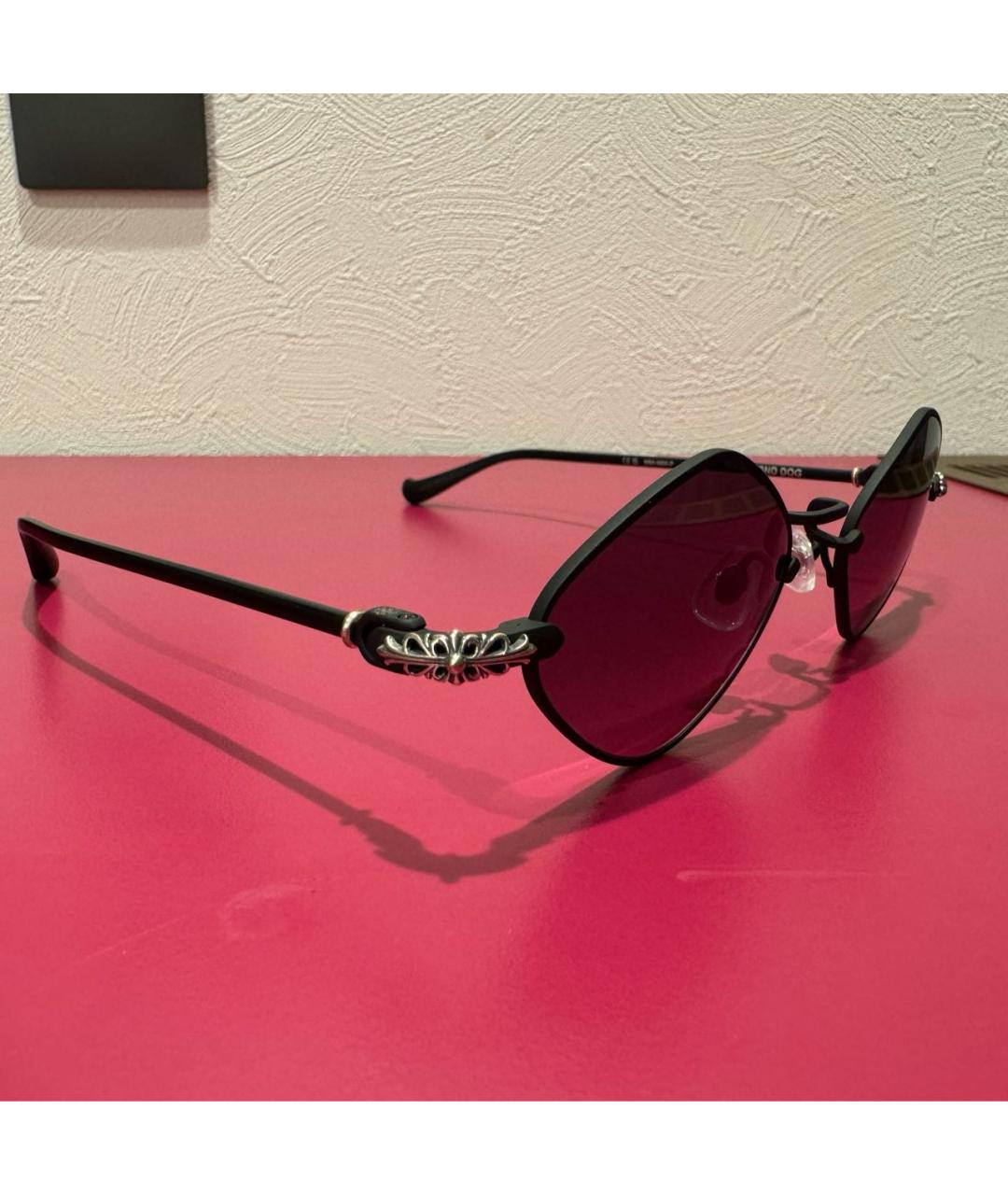 CHROME HEARTS Черные пластиковые солнцезащитные очки, фото 2