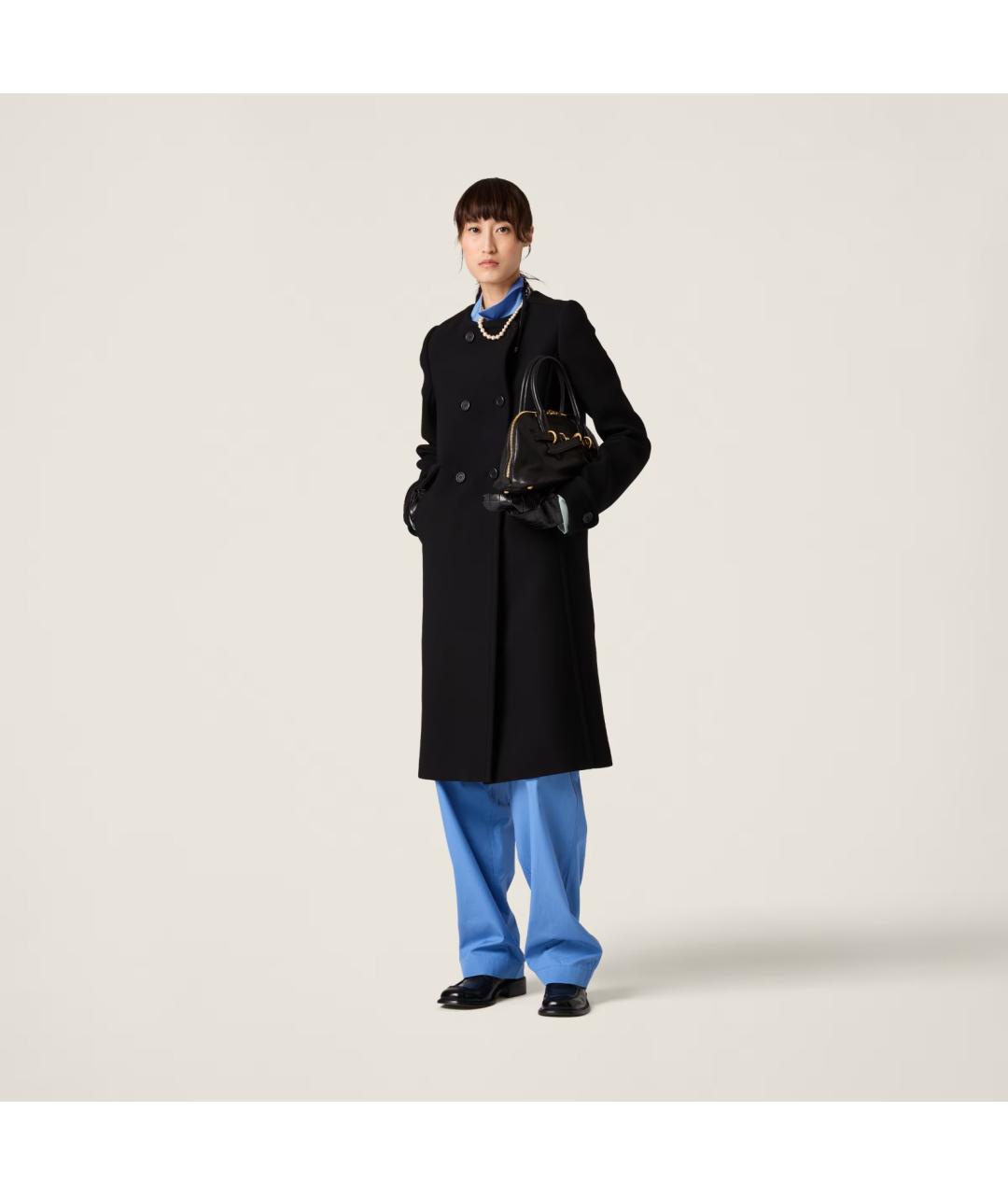 MIU MIU Синие хлопковые брюки широкие, фото 3