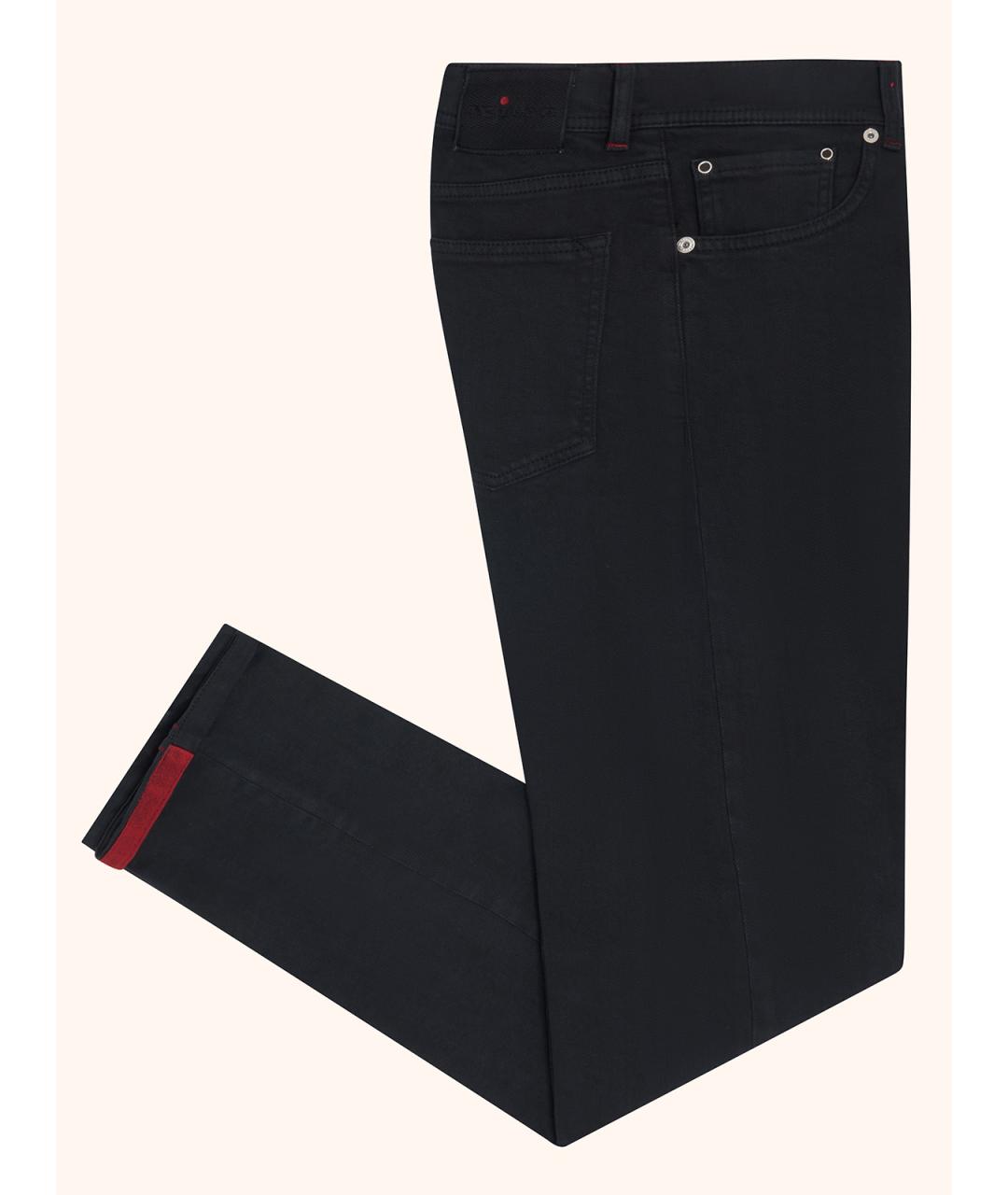 KITON Черные хлопко-эластановые повседневные брюки, фото 4
