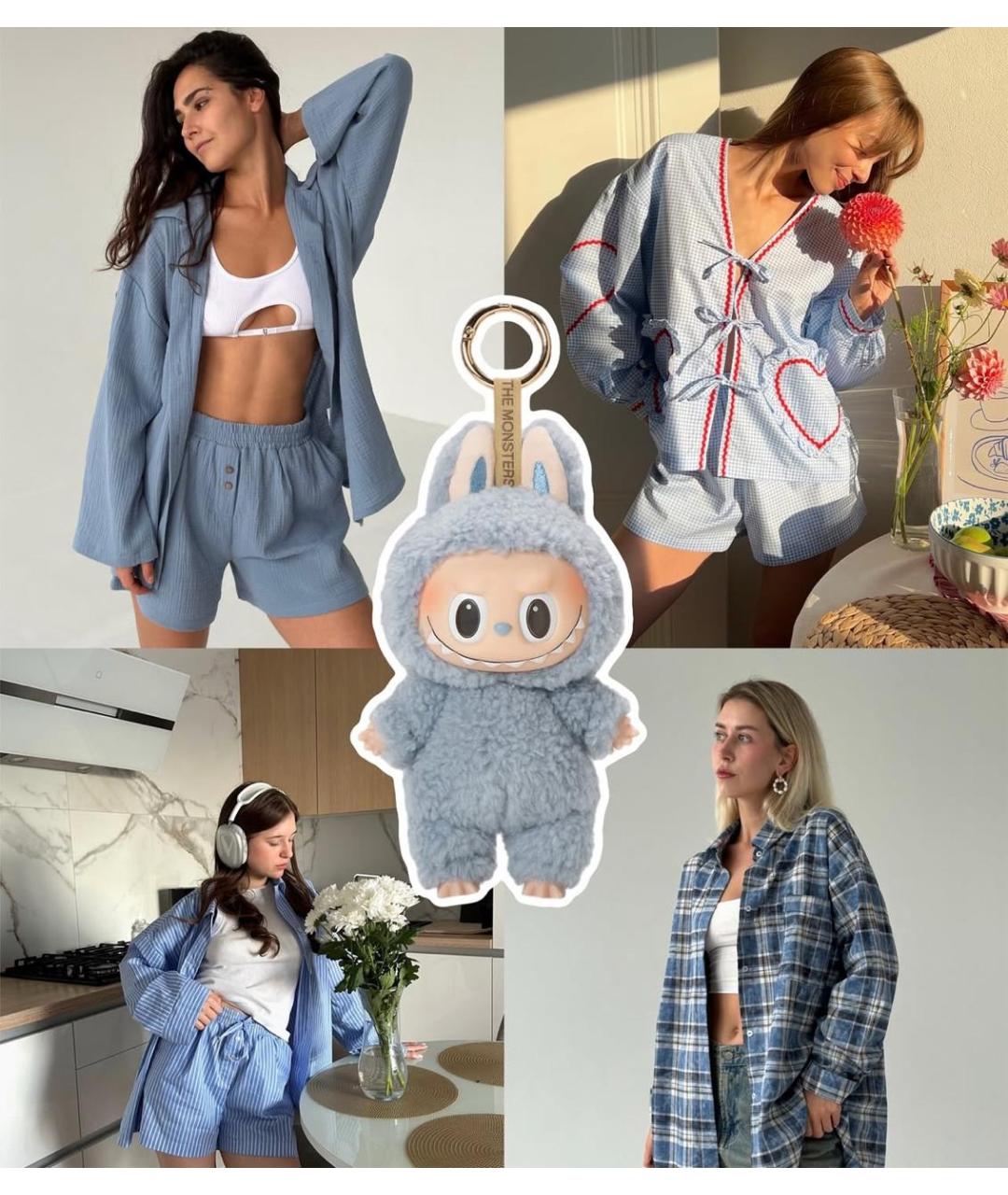 Labubu Голубой брелок, фото 4