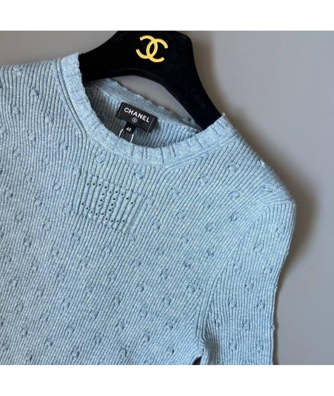 CHANEL Голубая футболка, фото 2
