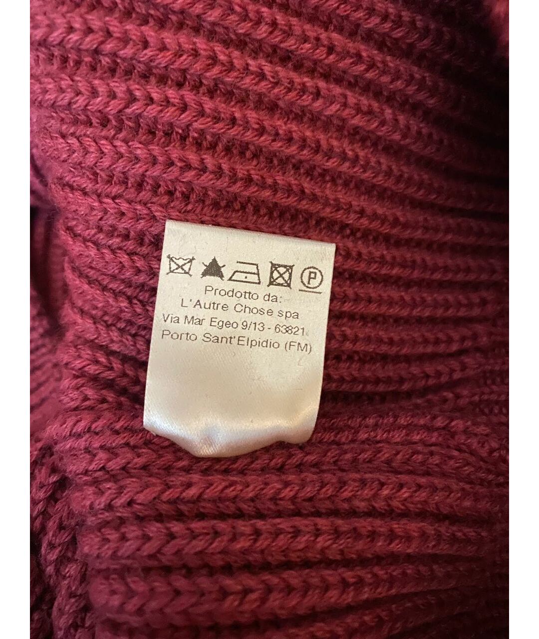 L'AUTRECHOSE Бордовый шерстяной джемпер / свитер, фото 4