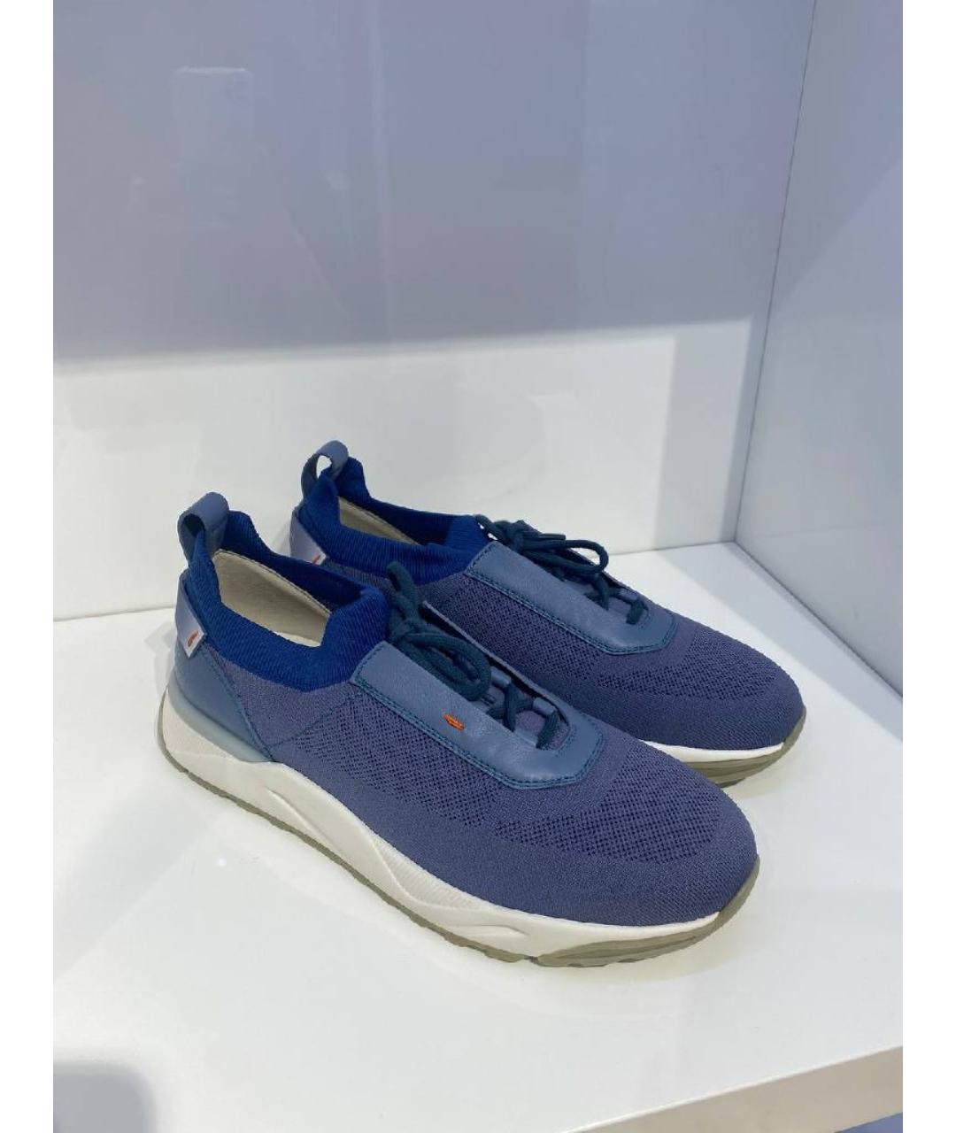 SANTONI Синие низкие кроссовки / кеды, фото 4