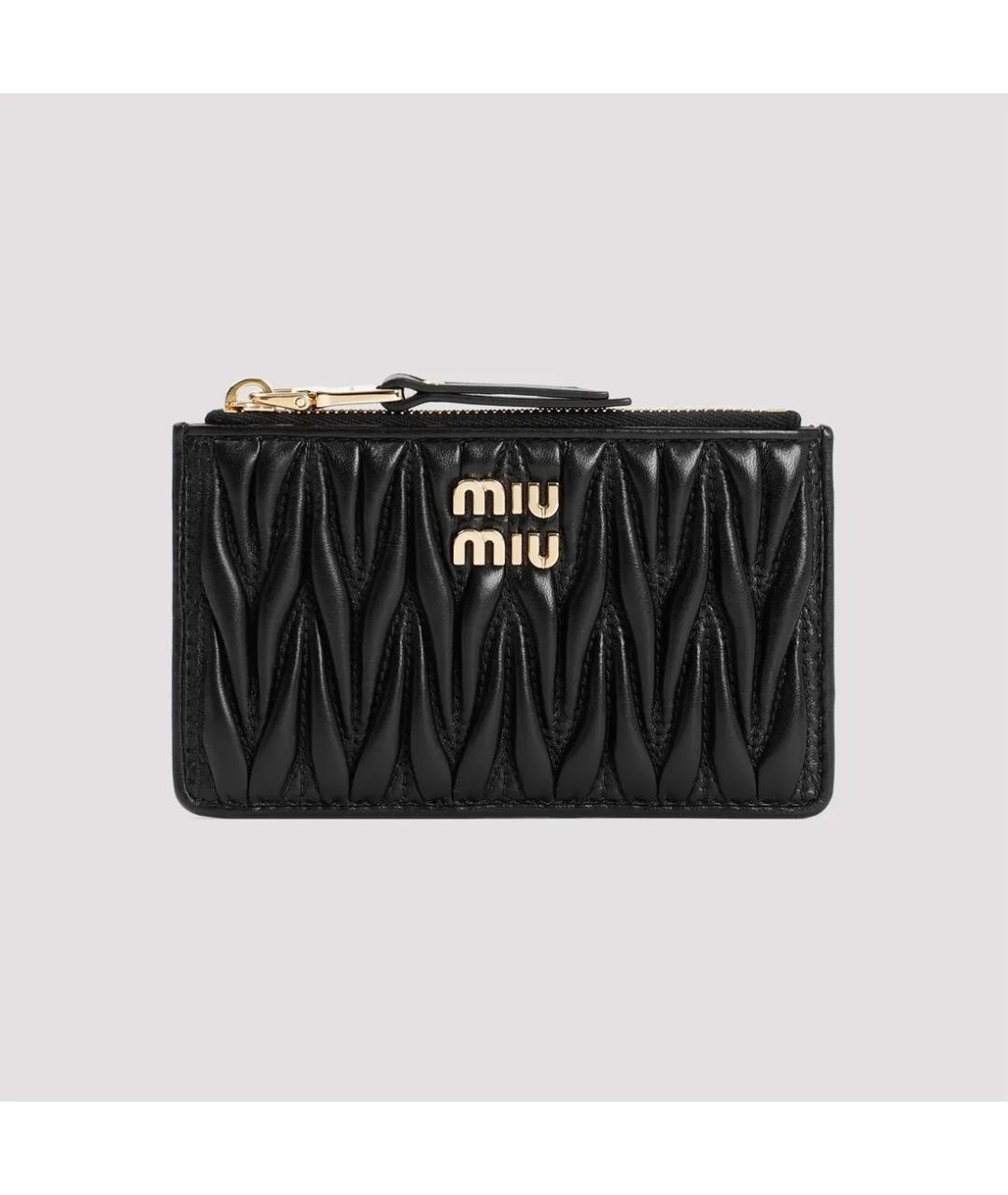 MIU MIU Черный кожаный кардхолдер, фото 4
