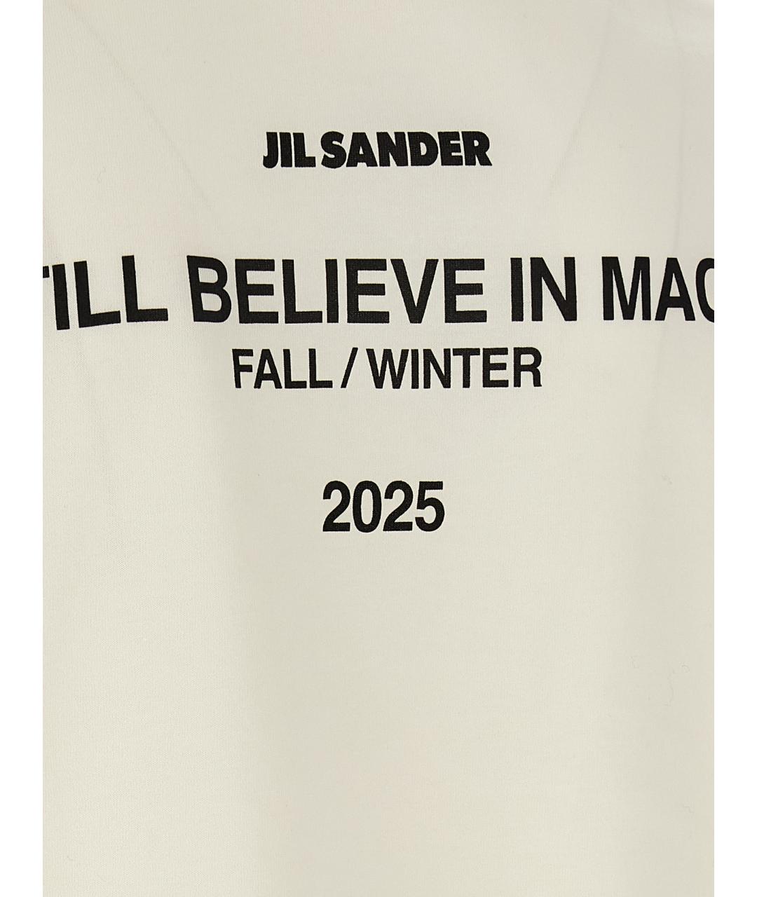 JIL SANDER Белая хлопковая футболка, фото 4