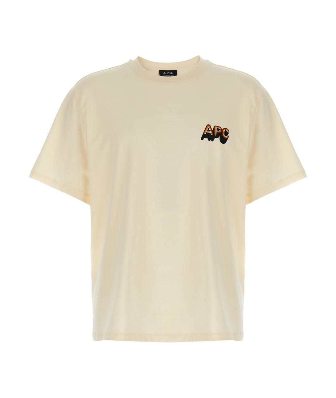 A.P.C. Бежевая хлопковая футболка, фото 1