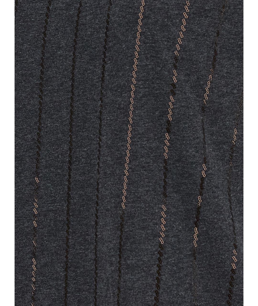 BRUNELLO CUCINELLI Серая хлопковая футболка, фото 4