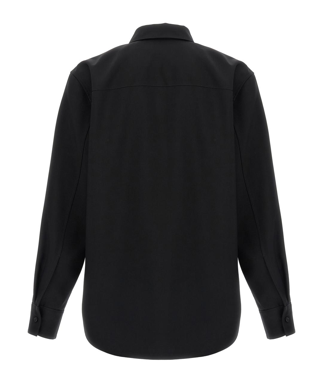 JIL SANDER Черная шерстяная кэжуал рубашка, фото 2