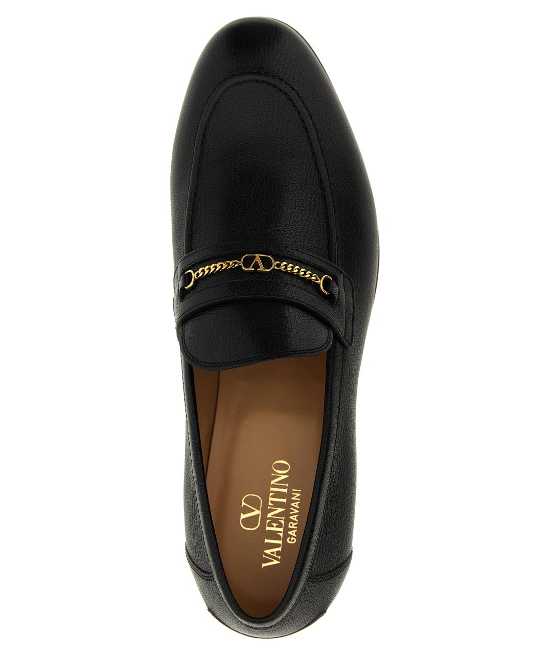 VALENTINO Черные кожаные лоферы, фото 4