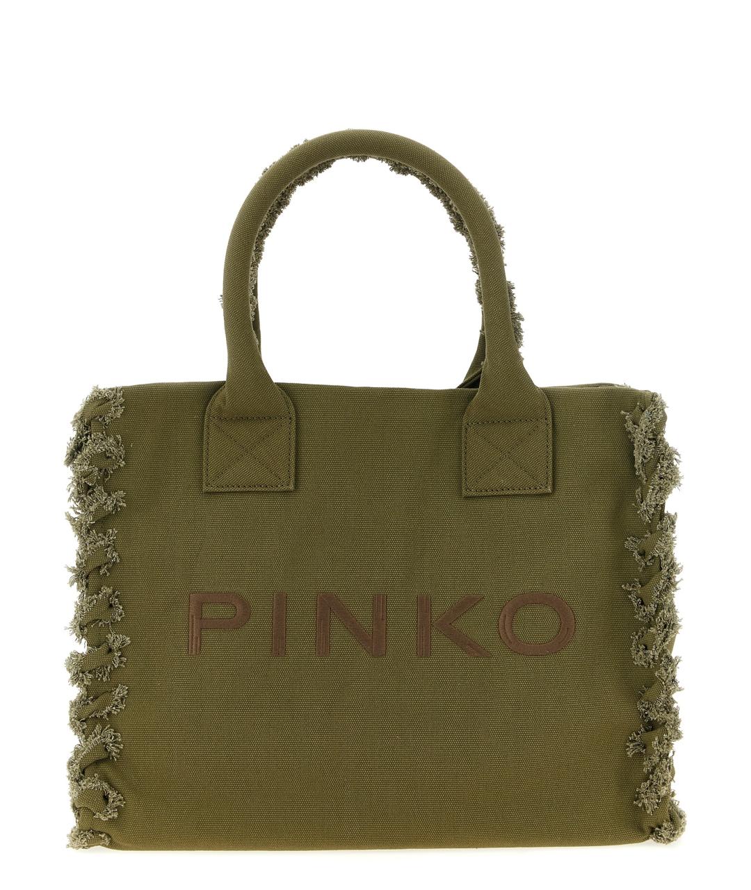 PINKO Зеленая сумка тоут, фото 1