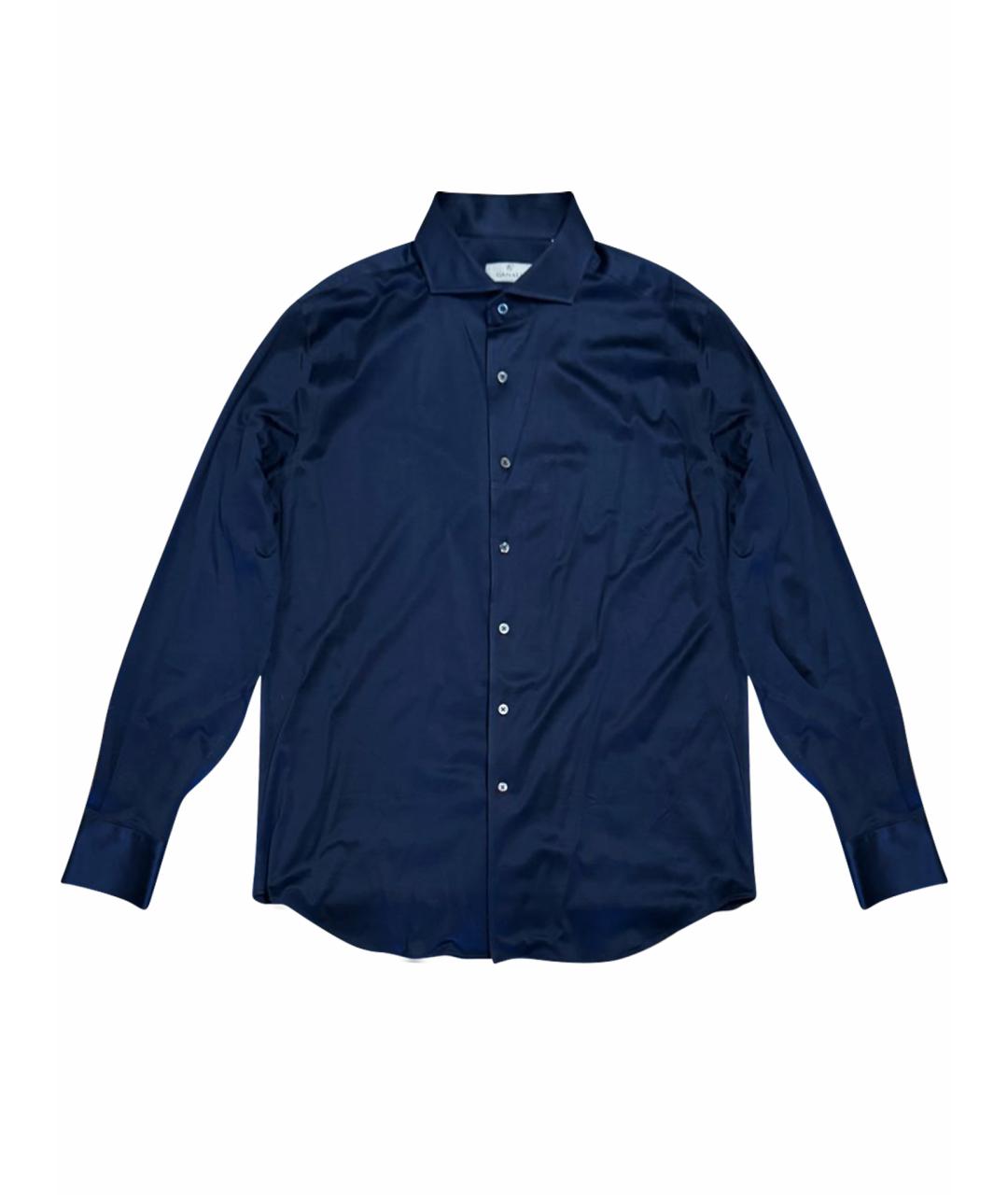 CANALI Темно-синяя хлопковая кэжуал рубашка, фото 1