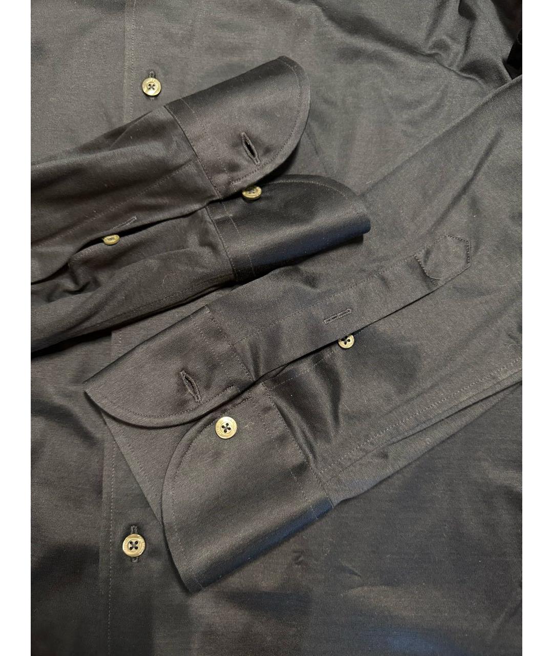 CANALI Темно-синяя хлопковая кэжуал рубашка, фото 4