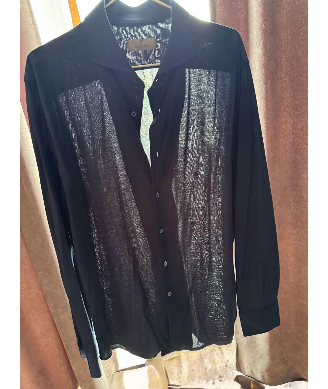 CANALI Темно-синяя хлопковая кэжуал рубашка, фото 7