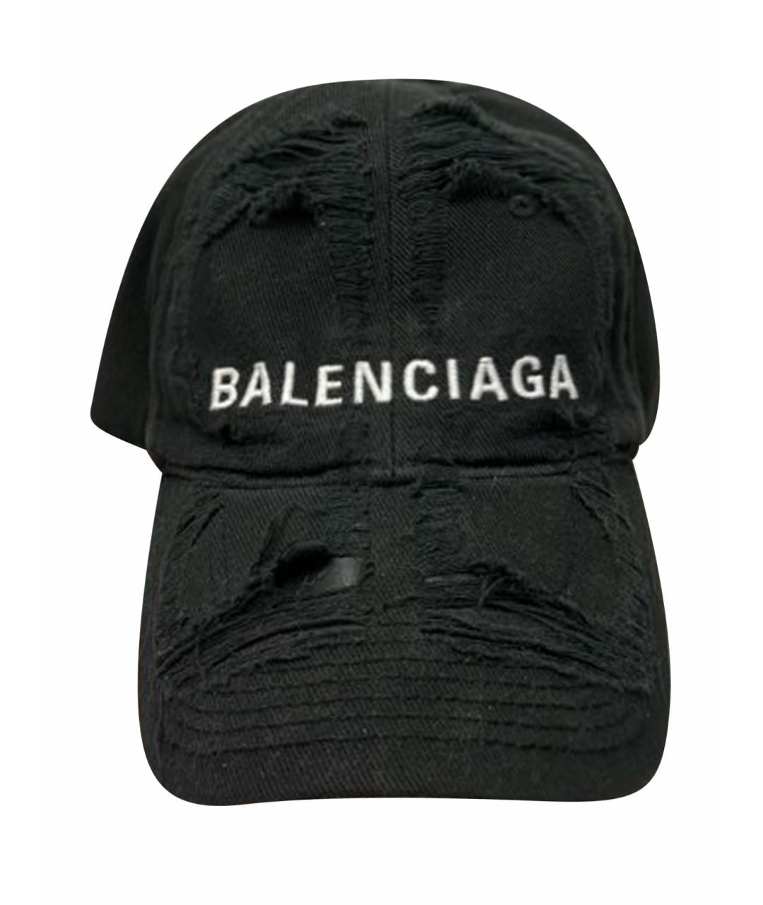 BALENCIAGA Черная хлопковая кепка/бейсболка, фото 1
