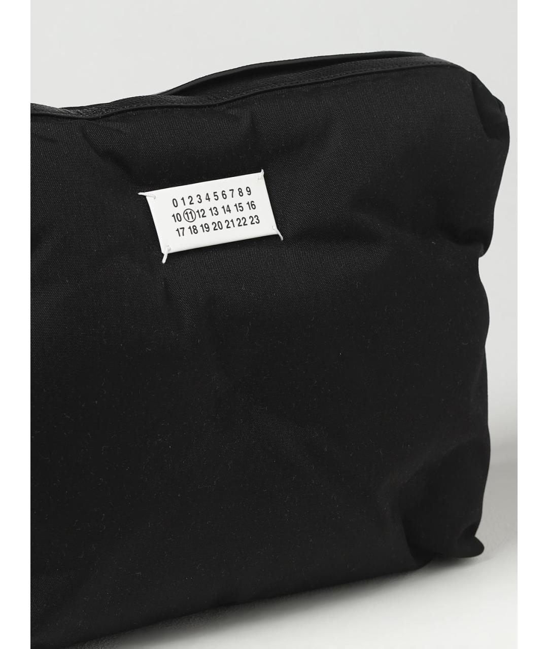 MAISON MARGIELA Черная тканевая сумка на плечо, фото 3