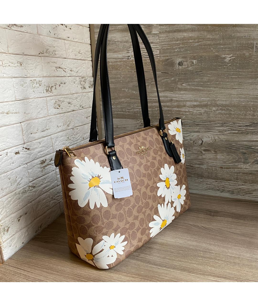 COACH Коричневая сумка тоут, фото 2