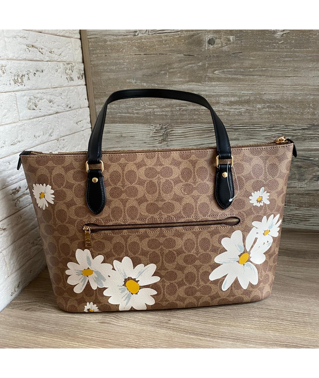 COACH Коричневая сумка тоут, фото 3