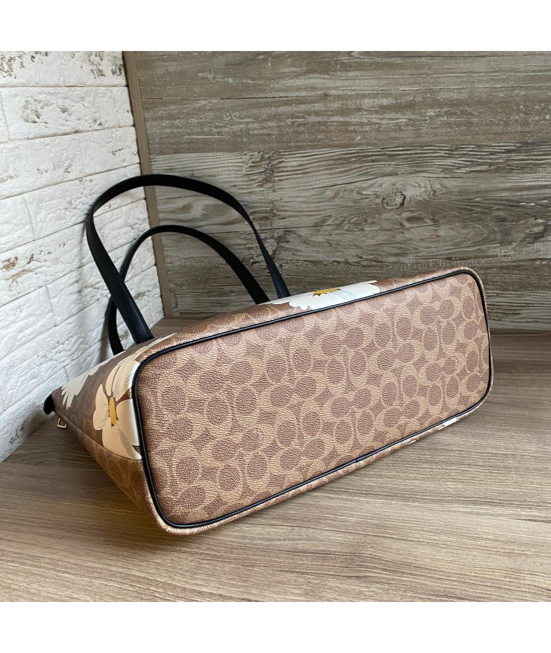 COACH Коричневая сумка тоут, фото 8