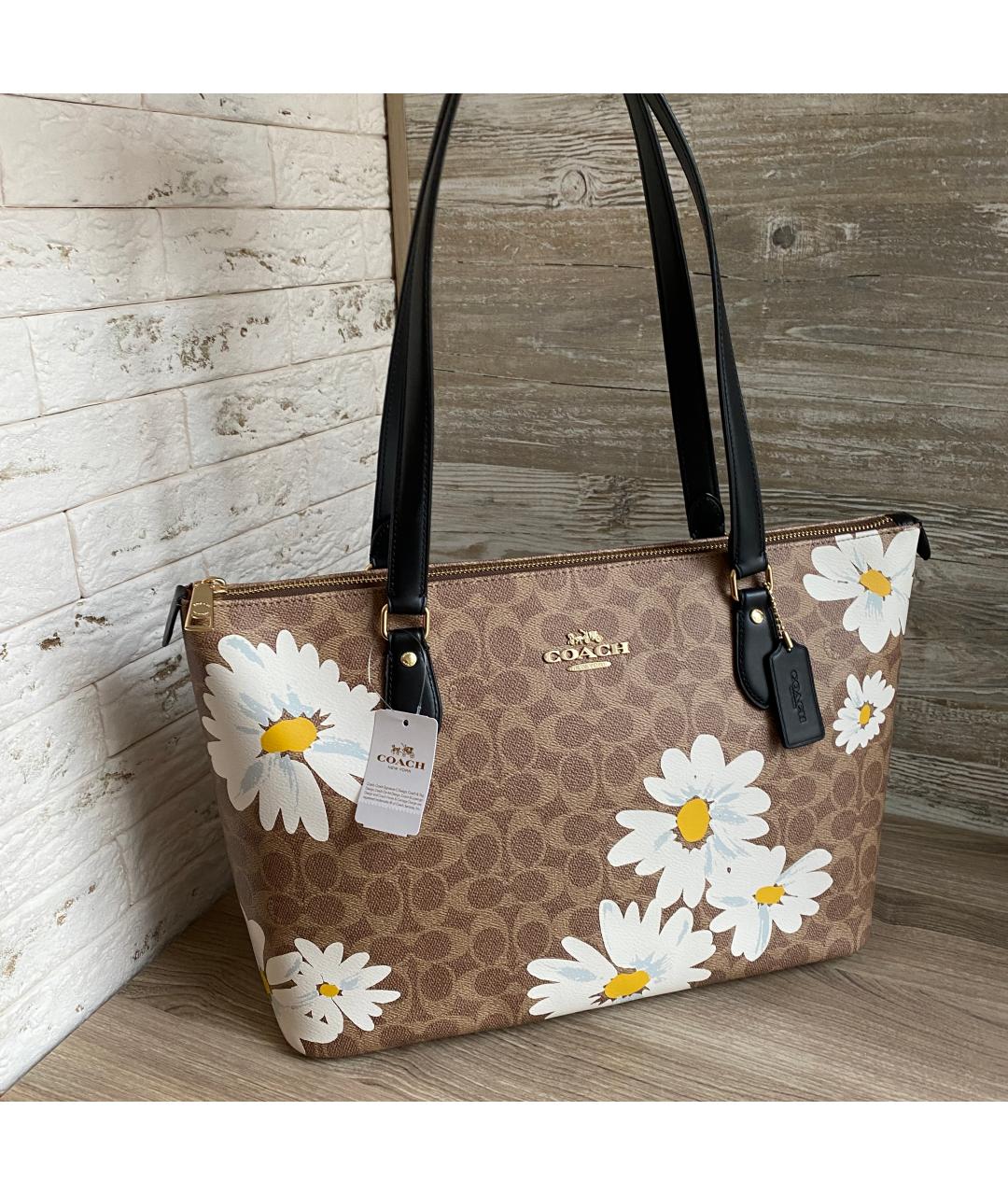 COACH Коричневая сумка тоут, фото 10