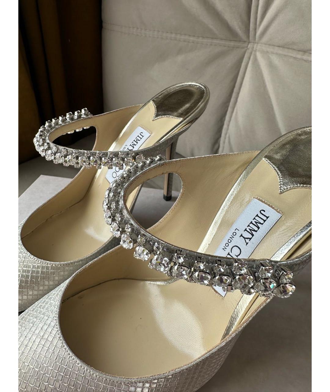 JIMMY CHOO Бежевые мюли, фото 7
