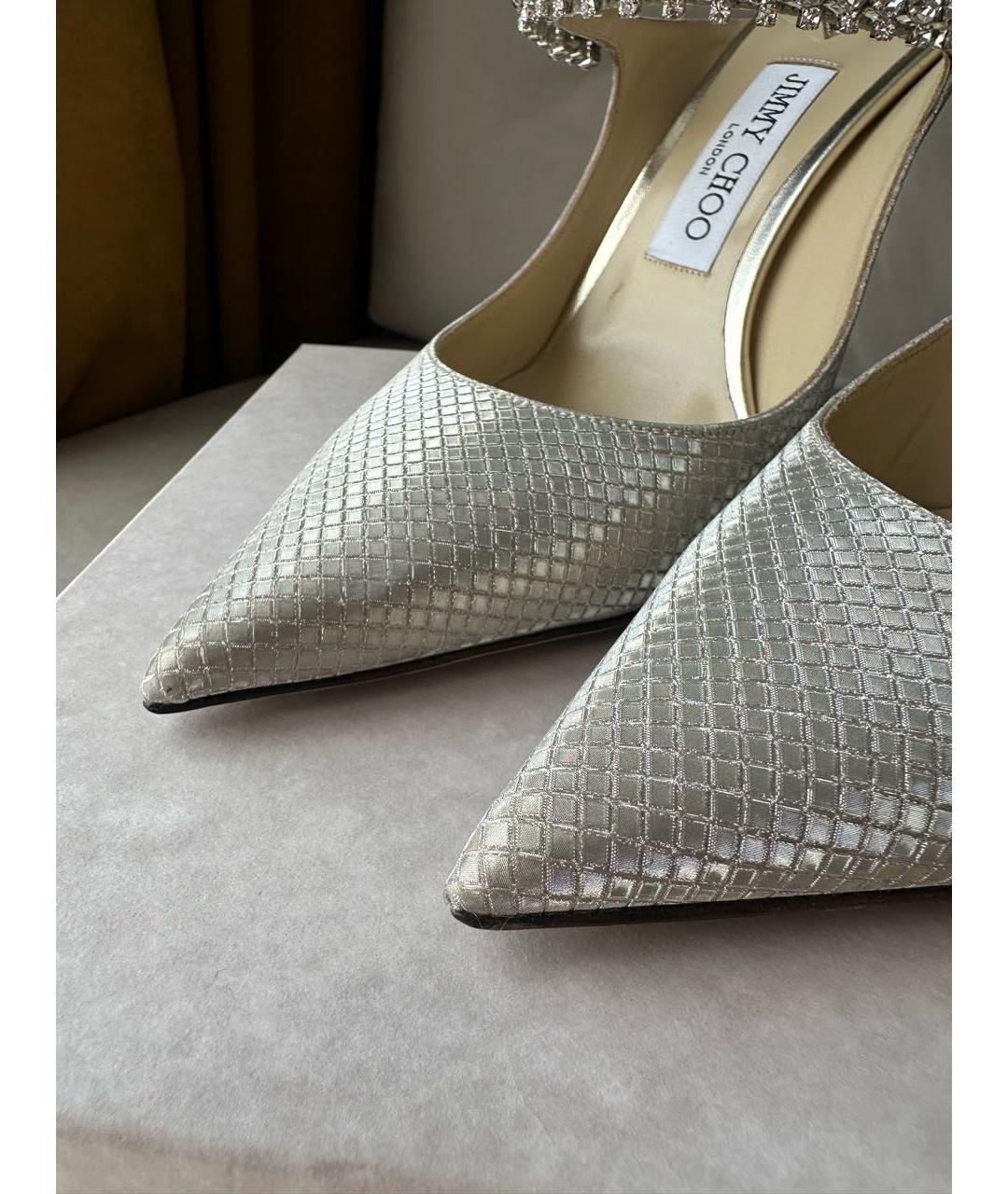 JIMMY CHOO Бежевые мюли, фото 8