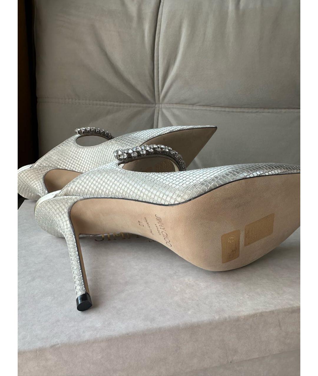 JIMMY CHOO Бежевые мюли, фото 5