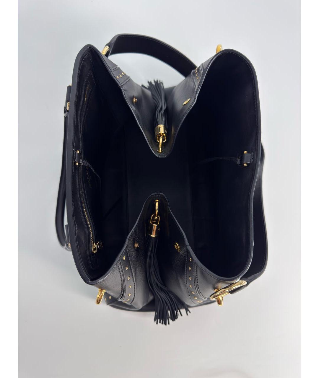 BALMAIN Черная кожаная сумка тоут, фото 4