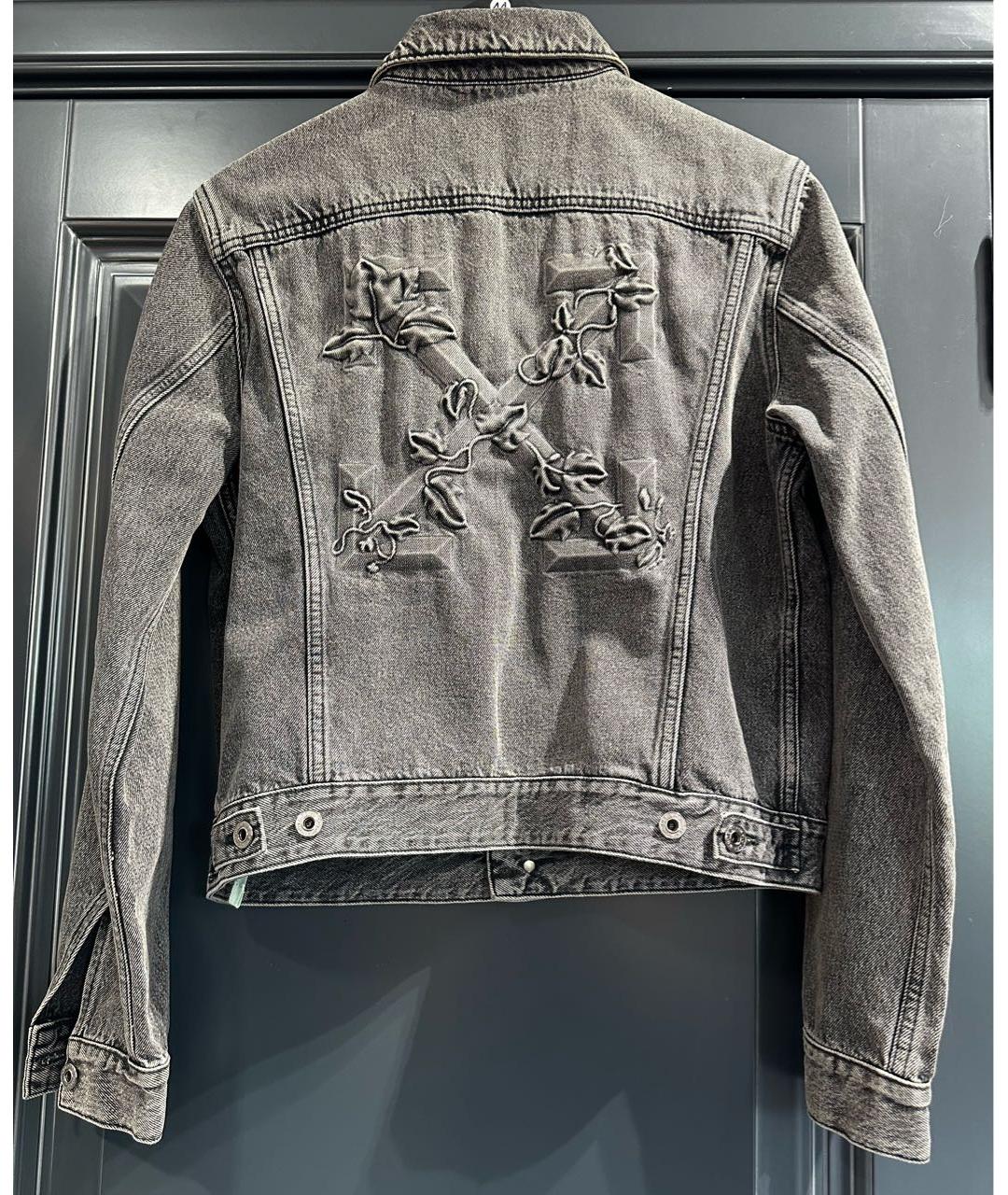 OFF-WHITE Серая деним куртка, фото 2