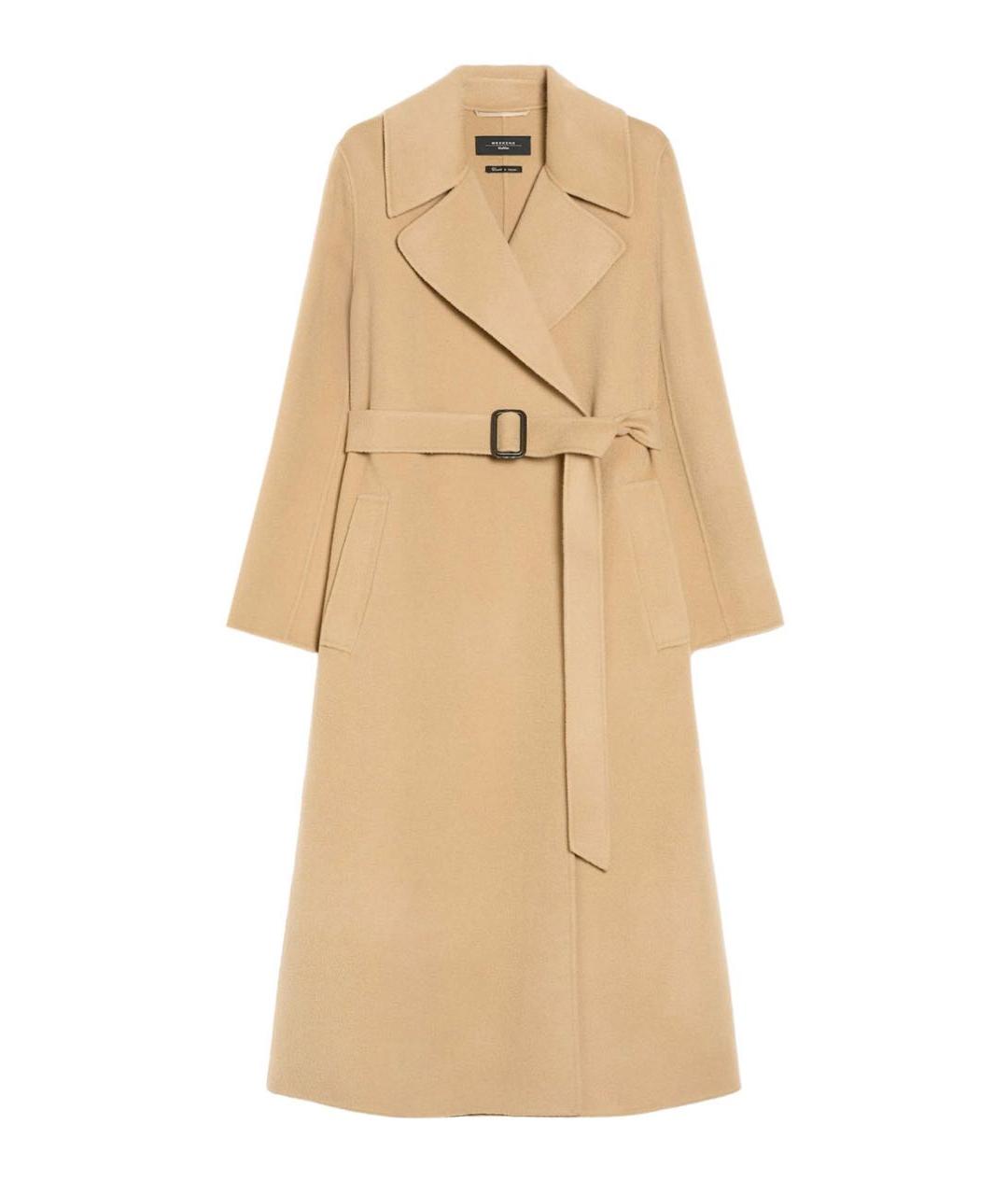 WEEKEND MAX MARA Бежевое шерстяное пальто, фото 1