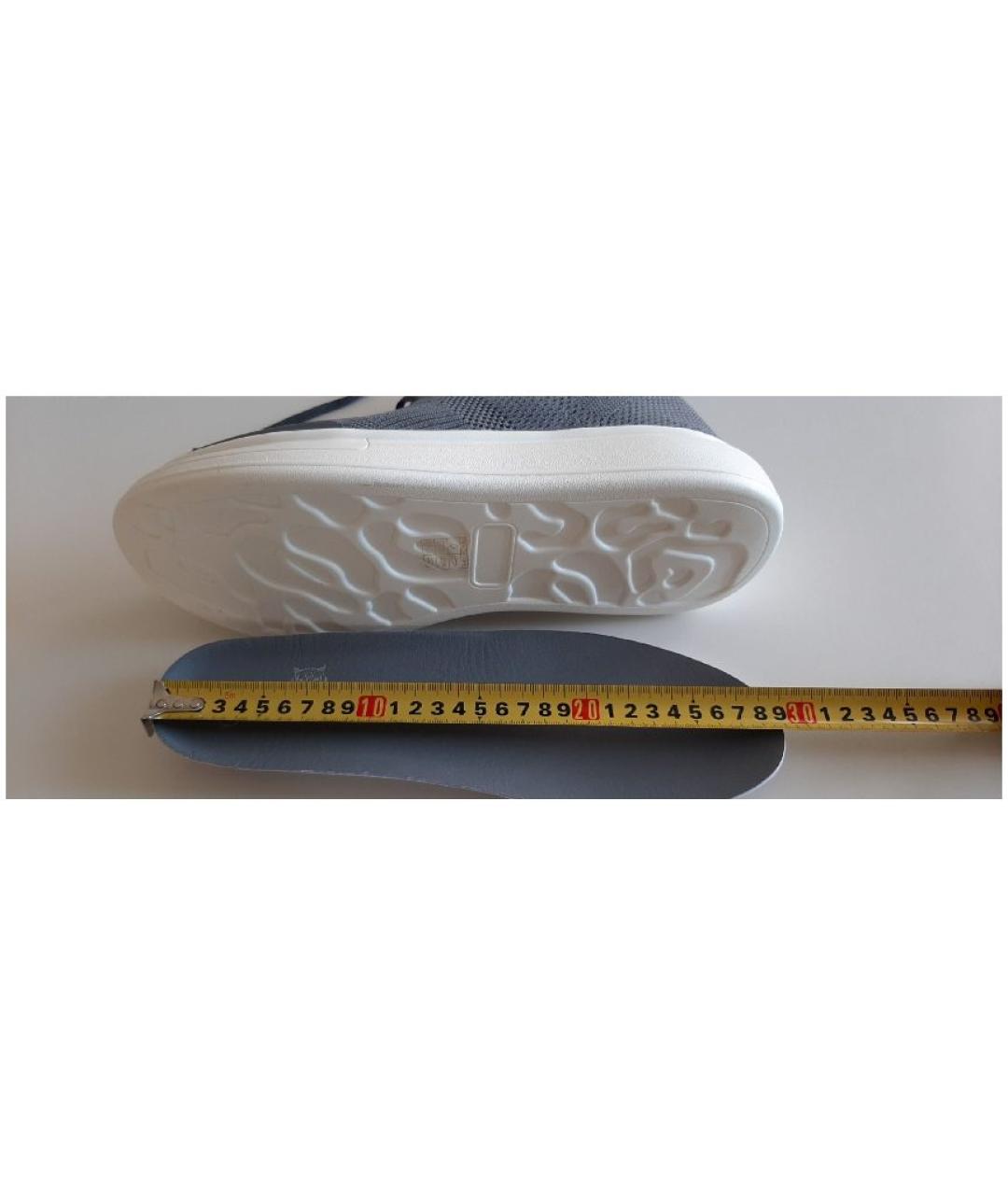 PLEIN SPORT Серые синтетические высокие кроссовки / кеды, фото 7