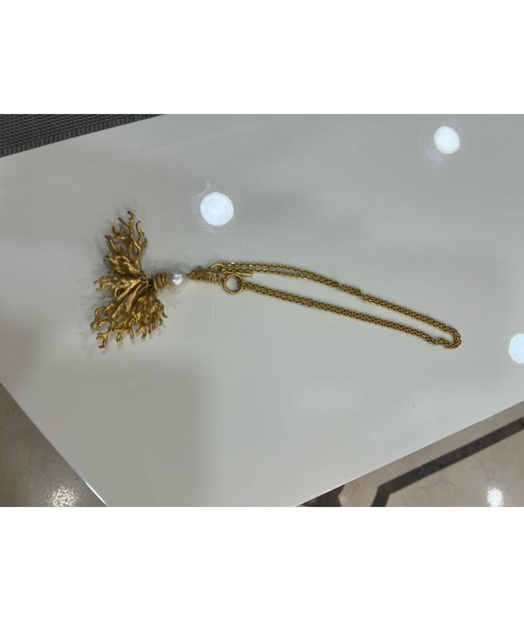 CHRISTIAN DIOR Золотая металлическая подвеска, фото 5