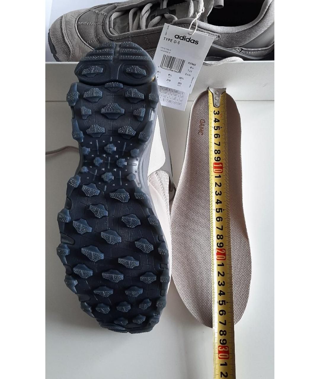ADIDAS Серые нубуковые низкие кроссовки / кеды, фото 5