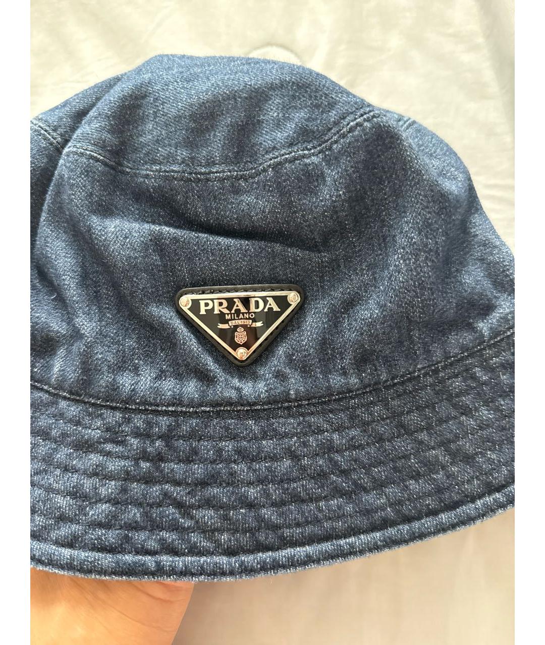 PRADA Синяя хлопковая панама, фото 3