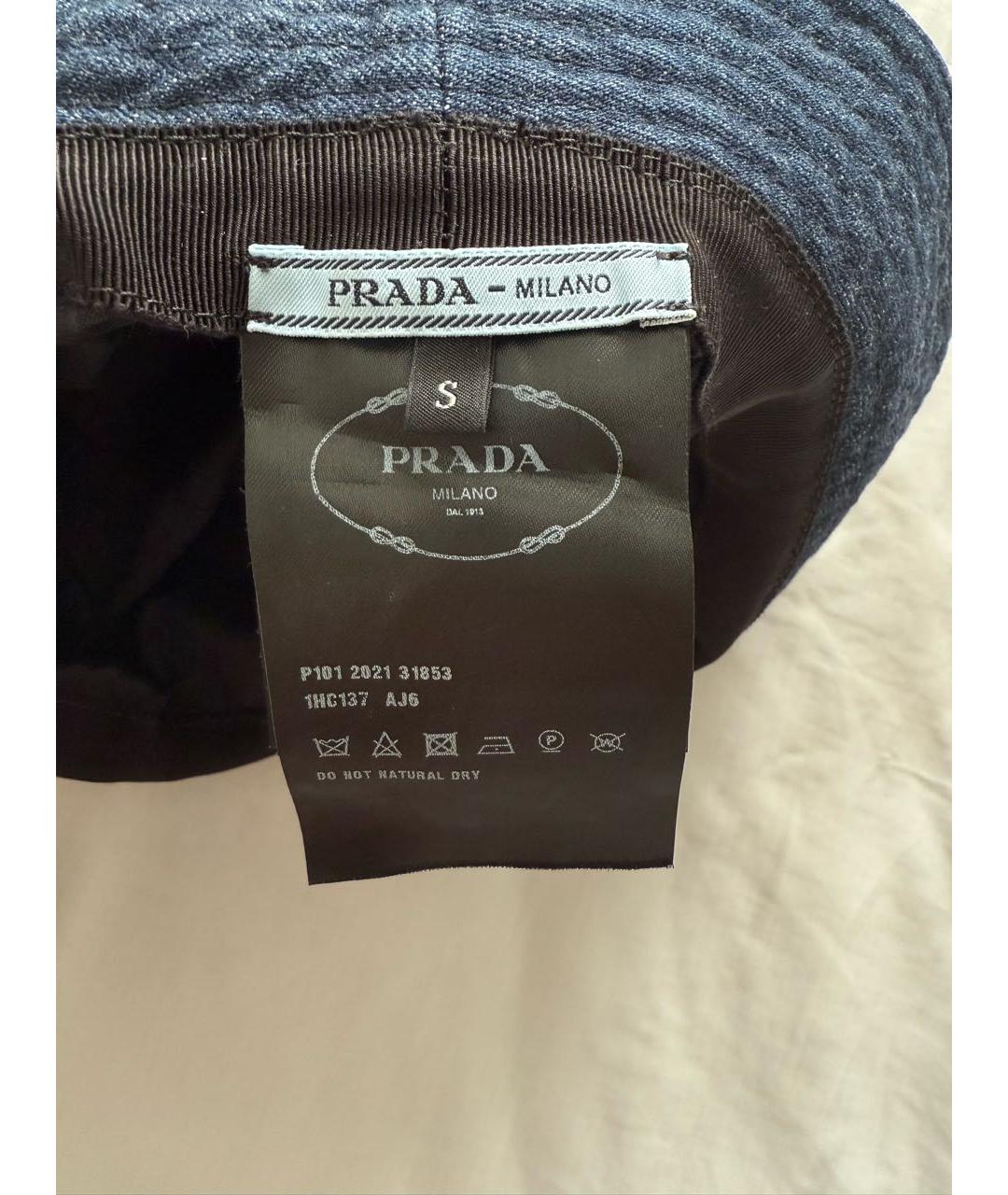 PRADA Синяя хлопковая панама, фото 6