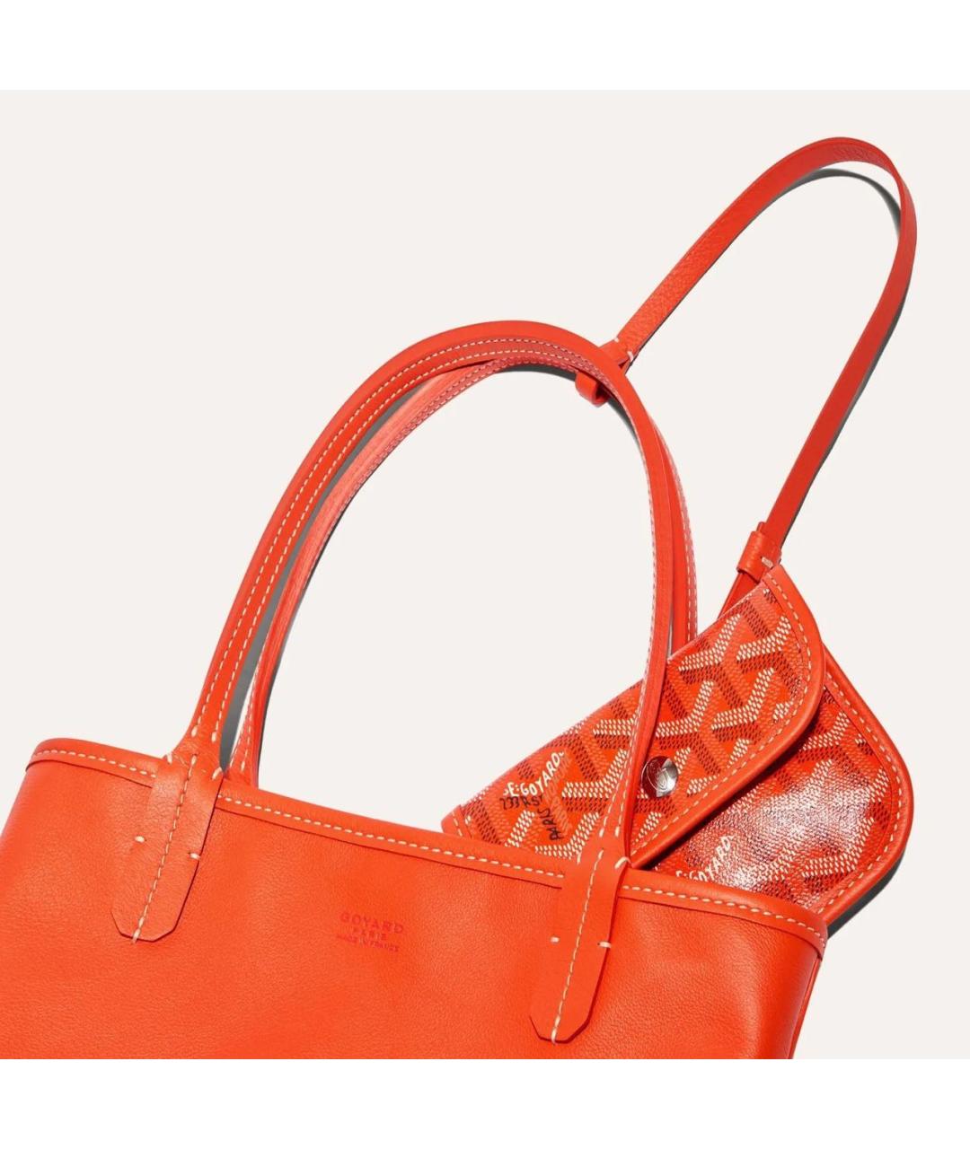 GOYARD Оранжевая сумка тоут, фото 3