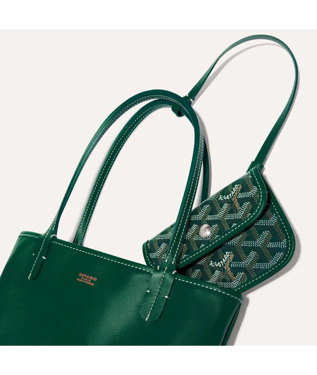 GOYARD Зеленая сумка тоут, фото 3