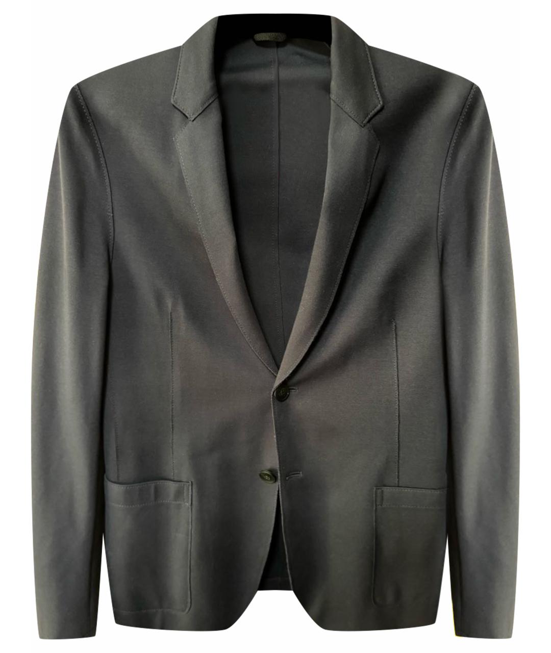 HUGO BOSS Темно-синий хлопковый пиджак, фото 1
